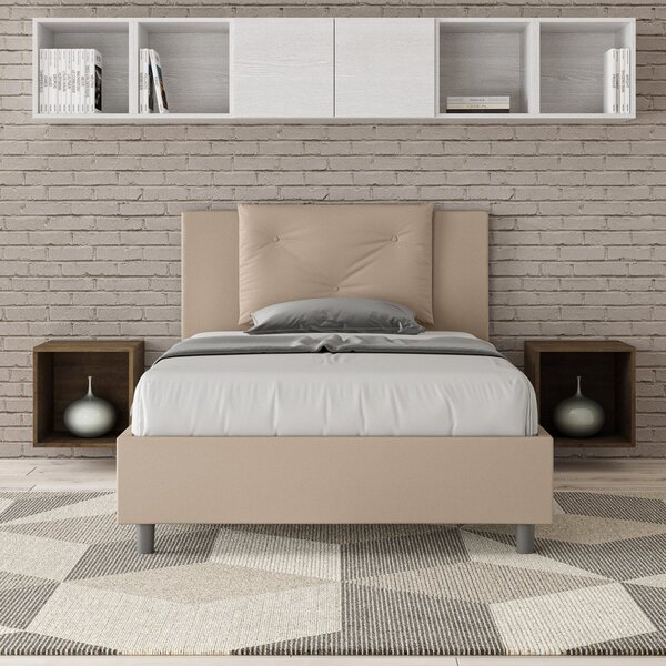 Letto 1 Piazza e Mezzo 120x190 cm Senza Rete Appia Tortora