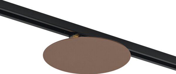Plafoniera moderna bronzo per sistema a binario monofase 2 luci - Iconic Pulley
