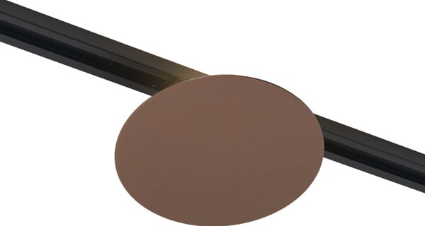 Plafoniera moderna bronzo per sistema a binario monofase 2 luci - Iconic Pulley