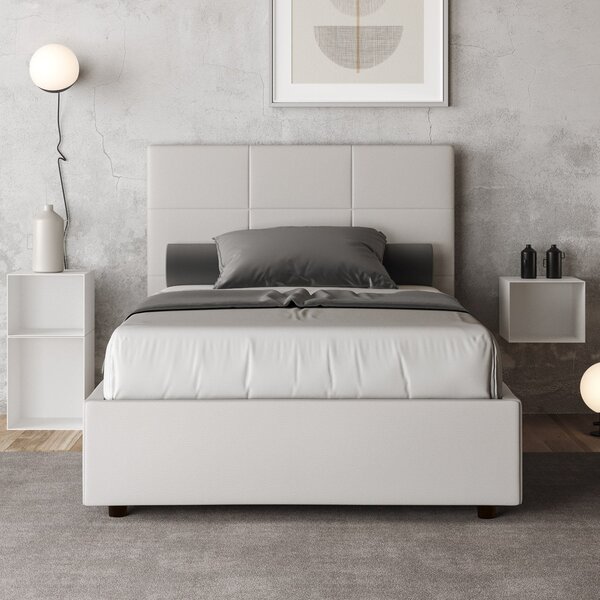 Letto 1 Piazza e Mezzo 120x190 cm Senza Rete Mika Bianco