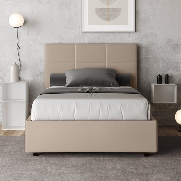 Letto 1 Piazza e Mezzo 120x190 cm Senza Rete Mika Tortora