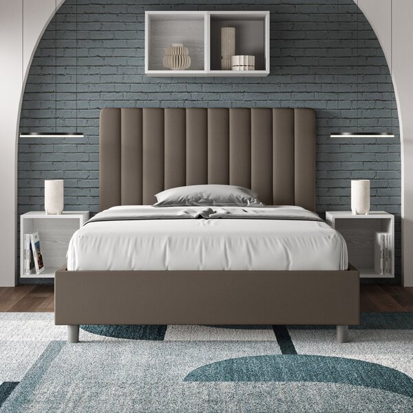 Letto 1 Piazza e Mezzo 120x190 cm Senza Rete Agueda Cappuccino
