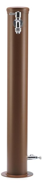 Fontana da Giardino con Due Rubinetti Dimensioni 16x30x85 cm - peso 7,5kg con tubo rubinetto, Garantita contro la ruggine Colore Ruggine