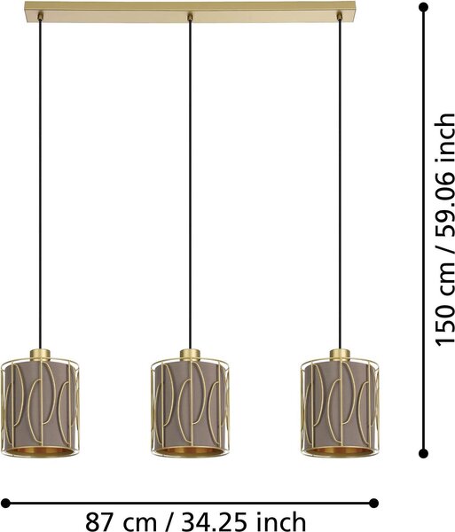 Lampada a sospensione COROJAL 390207 Eglo