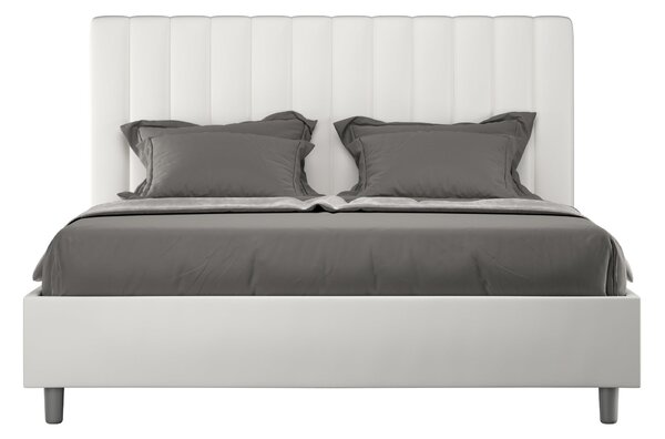 Letto Matrimoniale Francese 140x190 cm Senza Rete Agueda Bianco