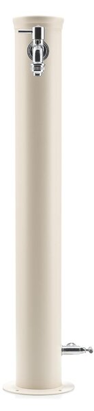Fontana da Giardino con Due Rubinetti Dimensioni 16x30x85 cm - peso 7,5kg con tubo rubinetto, Garantita contro la ruggine Colore Avorio