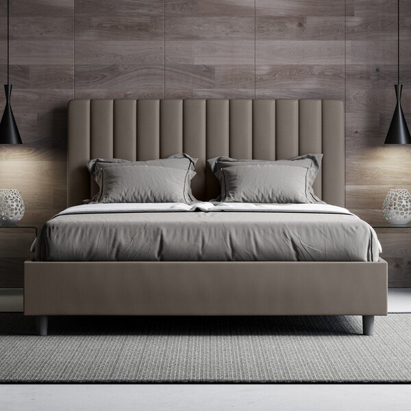 Letto Matrimoniale Francese 140x190 cm Senza Rete Agueda Cappuccino