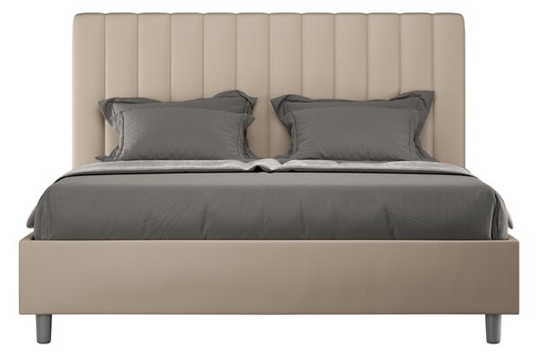 Letto Matrimoniale Francese 140x190 cm Senza Rete Agueda Tortora