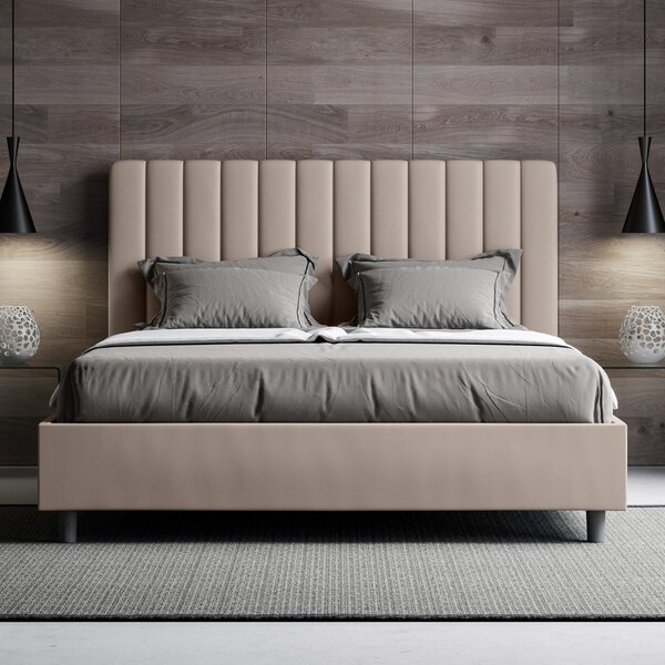 Letto Matrimoniale Francese 140x190 cm Senza Rete Agueda Tortora