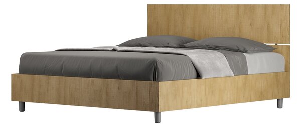 Letto Matrimoniale 160x190 cm Senza Rete Testata Dritta Demas Quercia