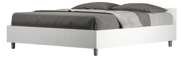Letto Matrimoniale 160x190 cm Senza Rete Nuamo Frassino Bianco