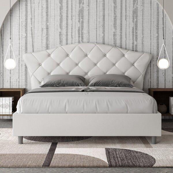 Letto Matrimoniale 160x190 cm Senza Rete Langre Similpelle