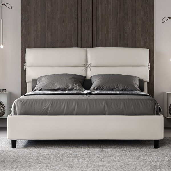Letto Matrimoniale 160x190 cm Senza Rete Nandy Bianco
