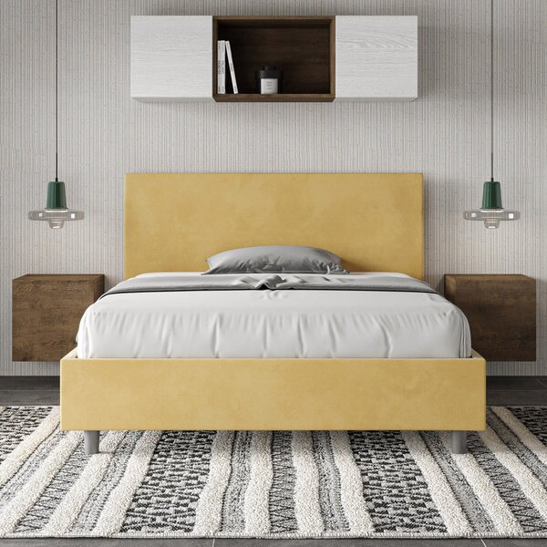 Letto Matrimoniale Francese 140x190 cm Senza Rete Adele Ocra