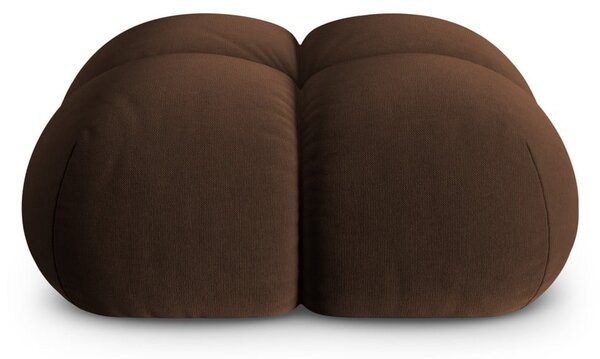 Poggiapiedi marrone scuro con rivestimento in velluto Loretto – Cosmopolitan Design