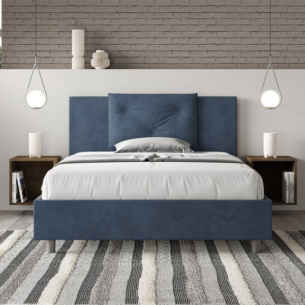 Letto Matrimoniale Francese 140x190 cm Senza Rete Appia Blu