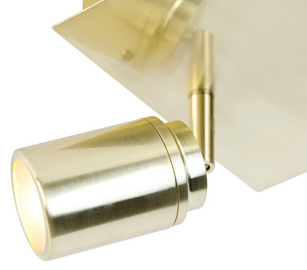 Faretto moderno per bagno ottone quadrato 2 luci IP44 - Ducha