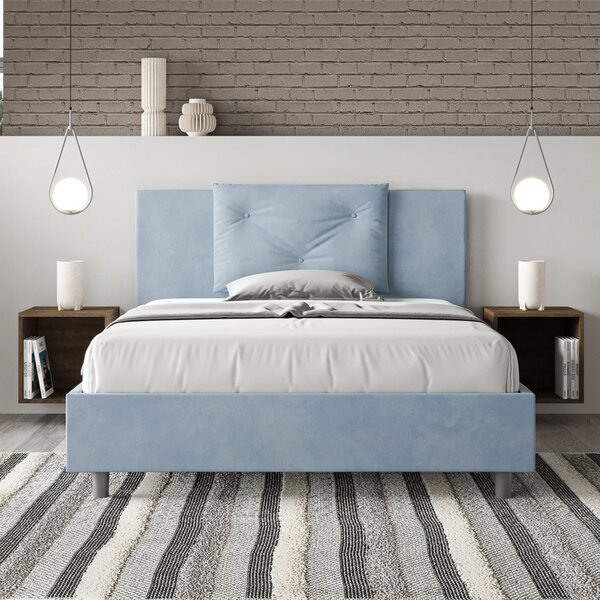 Letto Matrimoniale Francese 140x190 cm Senza Rete Appia Azzurro