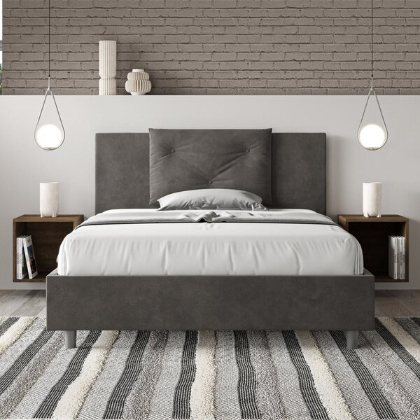 Letto Matrimoniale Francese 140x190 cm Senza Rete Appia Grigio