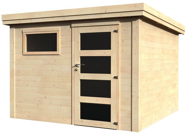 Casetta Box da Giardino per Attrezzi 3x3,05m Senza Pavimento in Legno Abete 28mm Paco