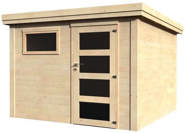 Casetta Box da Giardino per Attrezzi 3x3,05m Senza Pavimento in Legno Abete 28mm Paco