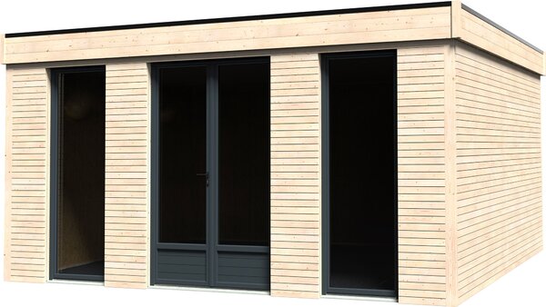 Casetta Abitabile da Giardino 4,97x4,97m Senza Pavimento con Pareti Isolanti Decor Home 21m²