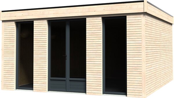 Casetta Abitabile da Giardino 4,97x4,97m Senza Pavimento con Pareti Isolanti Decor Home 21m²