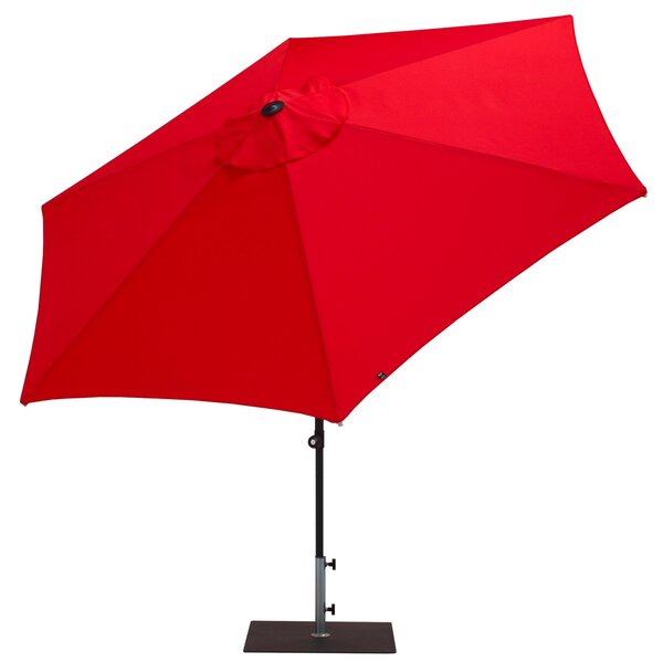 Ombrellone da Giardino Ø3 m Palo Ø38 mm in Alluminio Tessuto Poliestere Trend Rosso