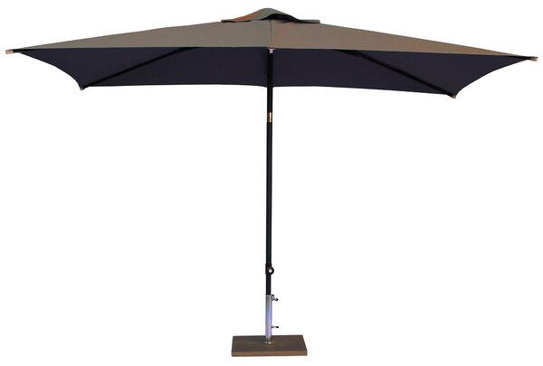 Ombrellone da Giardino 3x2 m Palo Ø38 mm in Alluminio Tessuto Poliestere Trend Taupe