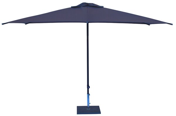 Ombrellone da Giardino 3x2 m Palo Ø38 mm in Alluminio Tessuto Poliestere Trend Antracite