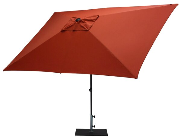 Ombrellone da Giardino 3x2 m Palo Ø38 mm in Alluminio Tessuto Olefin Trend Terracotta