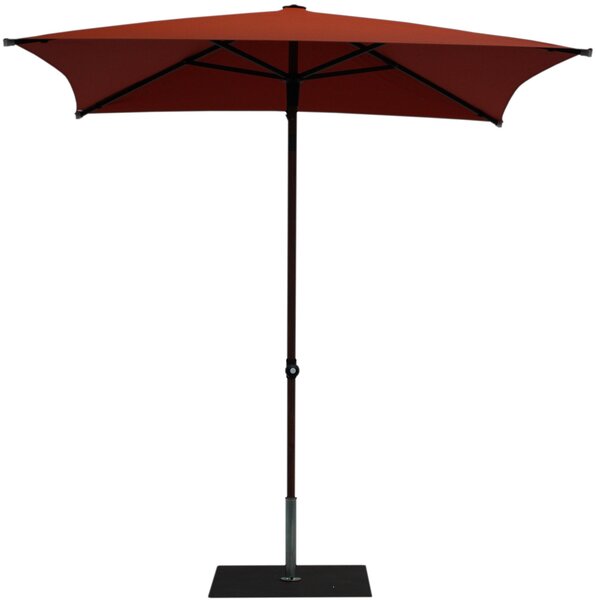 Ombrellone da Giardino 2x2 m Palo Ø38 mm in Alluminio Effetto Legno Tessuto Olefin Trend Wood Terracotta