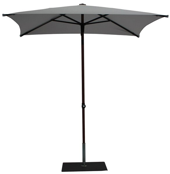 Ombrellone da Giardino 2x2 m Palo Ø38 mm in Alluminio Effetto Legno Tessuto Olefin Trend Wood Grigio