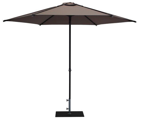 Ombrellone da Giardino Ø3 m Palo Ø38 mm in Alluminio Tessuto Dralon Acrilico Border Taupe