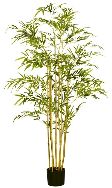 Pianta Artificiale Bambù H150 cm con Vaso Verde
