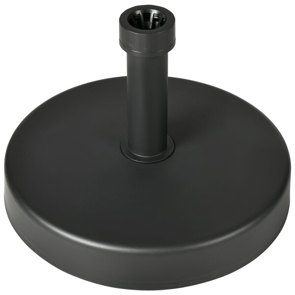 Base per Ombrellone da Giardino Ø45x33 cm Palo 24-48 mm in Plastica Nero