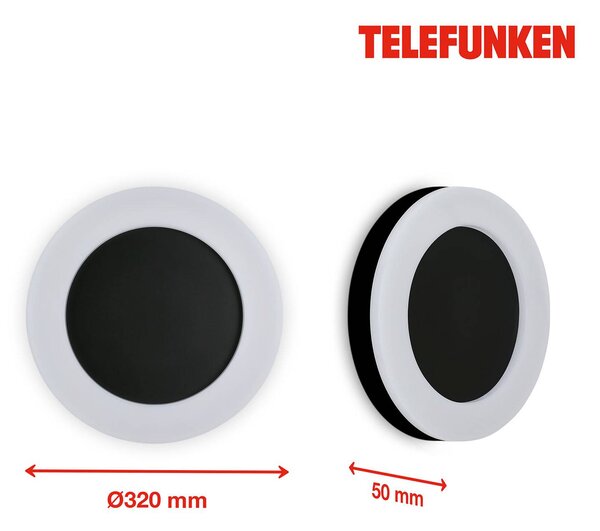 Telefunken Rixi applique LED da esterni, nero