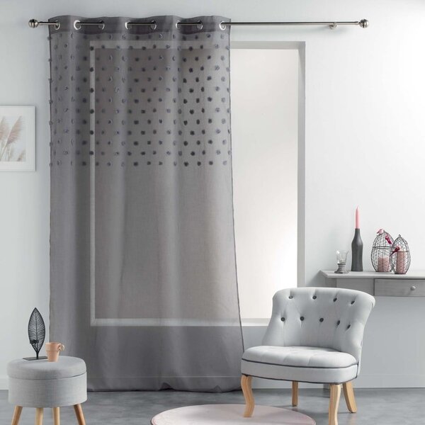 Tenda in voile antracite 140x240 cm Melusine - douceur d'intérieur