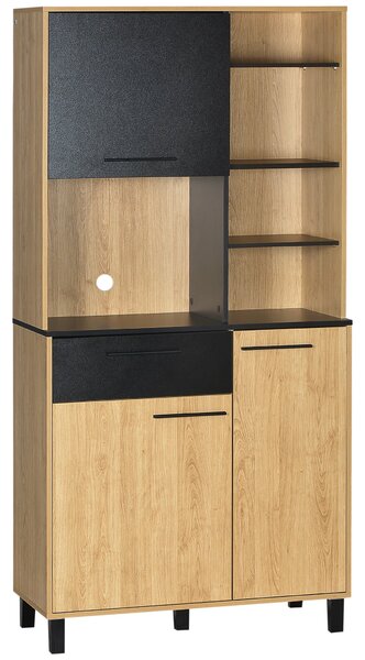 Credenza Cucina 90x40x180 cm in Truciolato e Legno di Pino