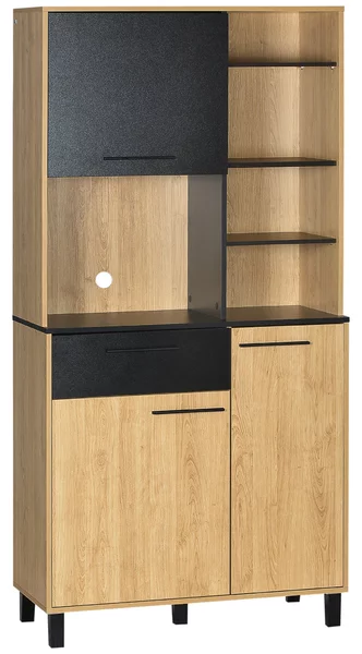 Credenza Cucina 90x40x180 cm in Truciolato e Legno di Pino
