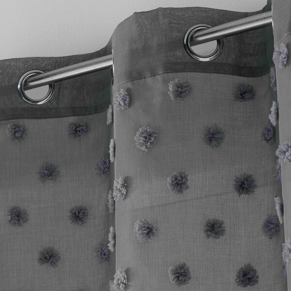 Tenda in voile antracite 140x240 cm Melusine - douceur d'intérieur