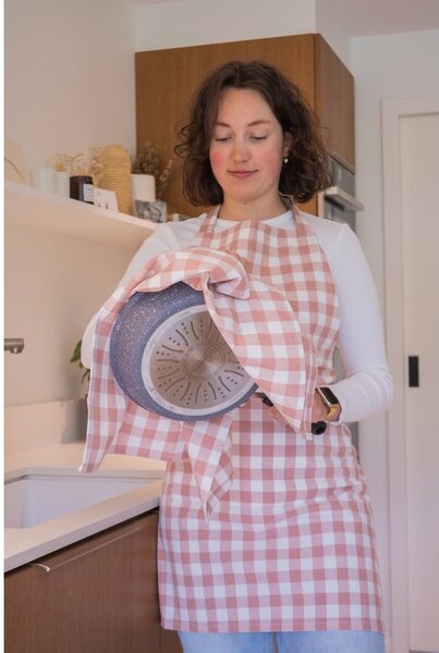 Set di strofinacci in cotone 2 pz 50x70 cm Gingham – Tiseco Home Studio