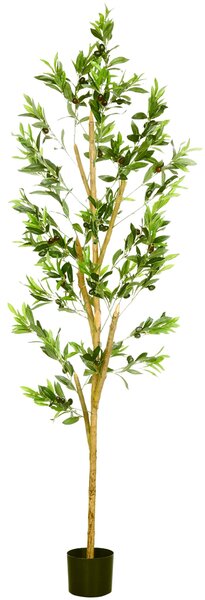Pianta Artificiale Ulivo H180 cm con Vaso Verde