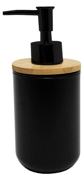 Dispenser per sapone nero in plastica 91 ml Smart – douceur d'intérieur