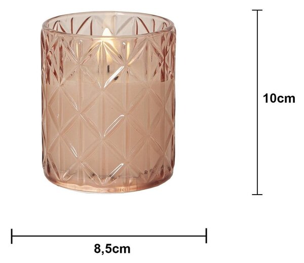 Candela a LED con alimentazione a batteria (altezza totale 10 cm) Flamme Romb – Star Trading