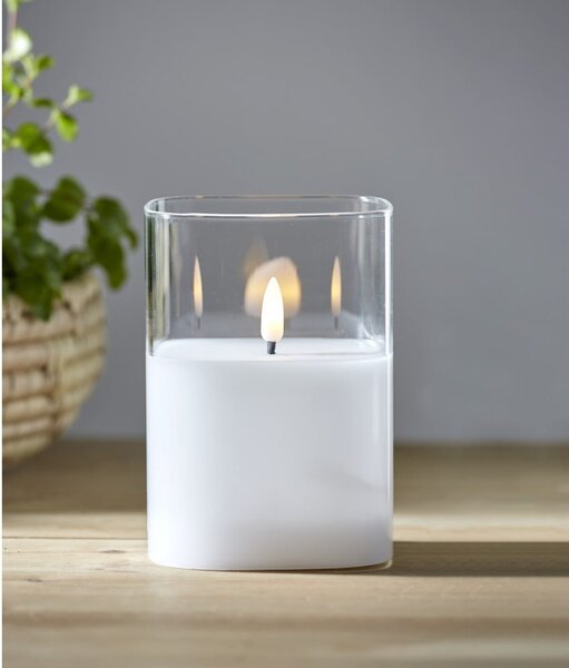 Candela a LED con alimentazione a batteria (altezza totale 12,5 cm) Flamme – Star Trading