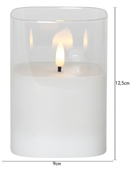 Candela a LED con alimentazione a batteria (altezza totale 12,5 cm) Flamme – Star Trading