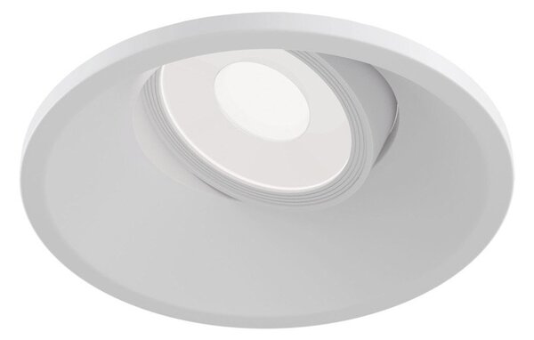 Faretto Da Incasso Moderno Dot Tondo Alluminio Bianco 1 Luce Diffusore Metallo