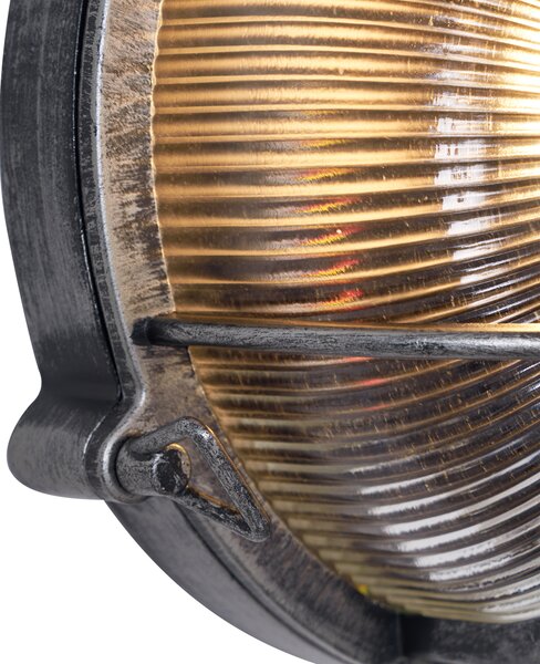 Lampada da Parete per Esterni Argento Rotonda IP44 - Noutica