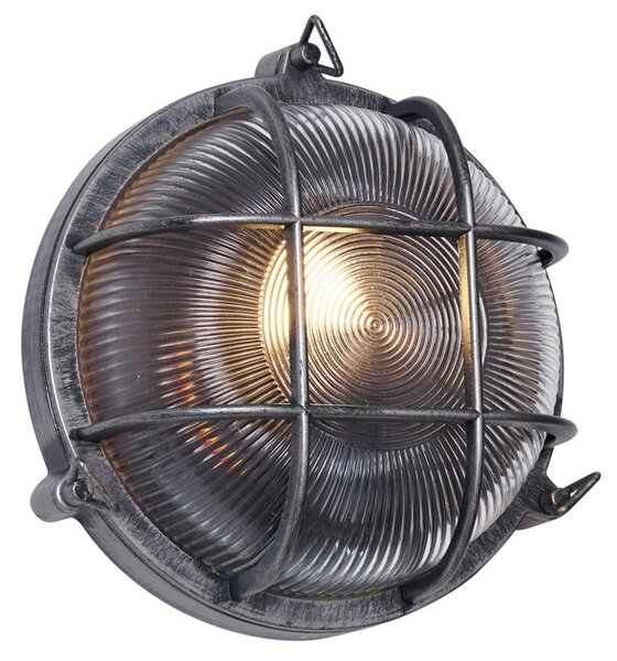 Lampada da Parete per Esterni Argento Rotonda IP44 - Noutica